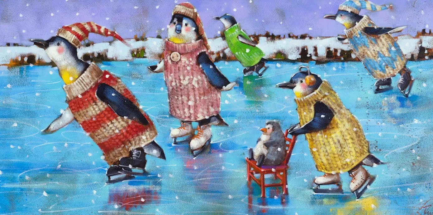 - Angie Rees The Skating Party Wooden Jigsaw Puzzle<Artifact Puzzles Cheap