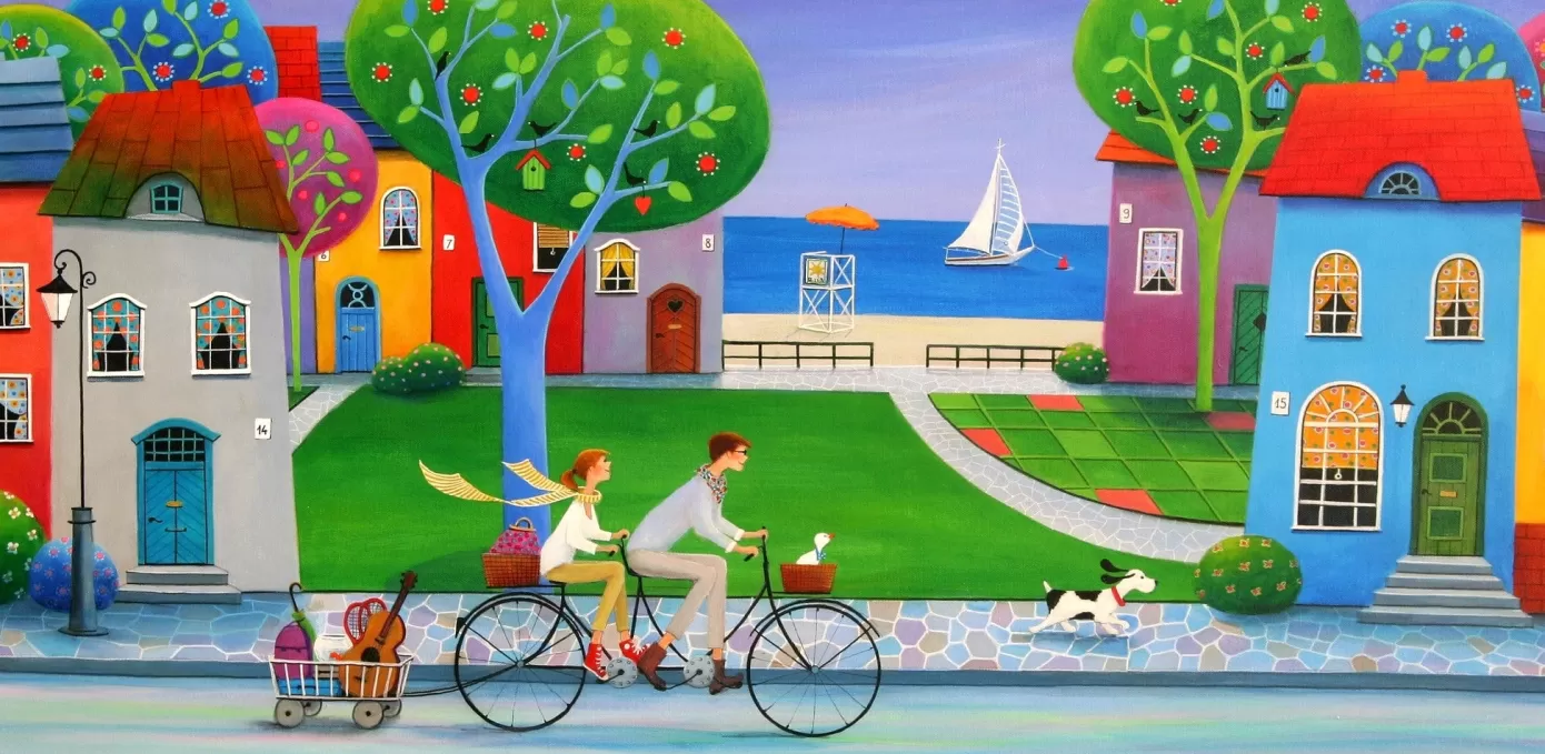 - Iwona Lifsches Afternoon Ride Wooden Jigsaw Puzzle<Artifact Puzzles Sale