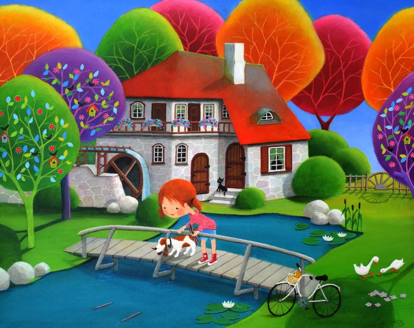 - Iwona Lifsches Poohsticks Wooden Jigsaw Puzzle<Artifact Puzzles Hot