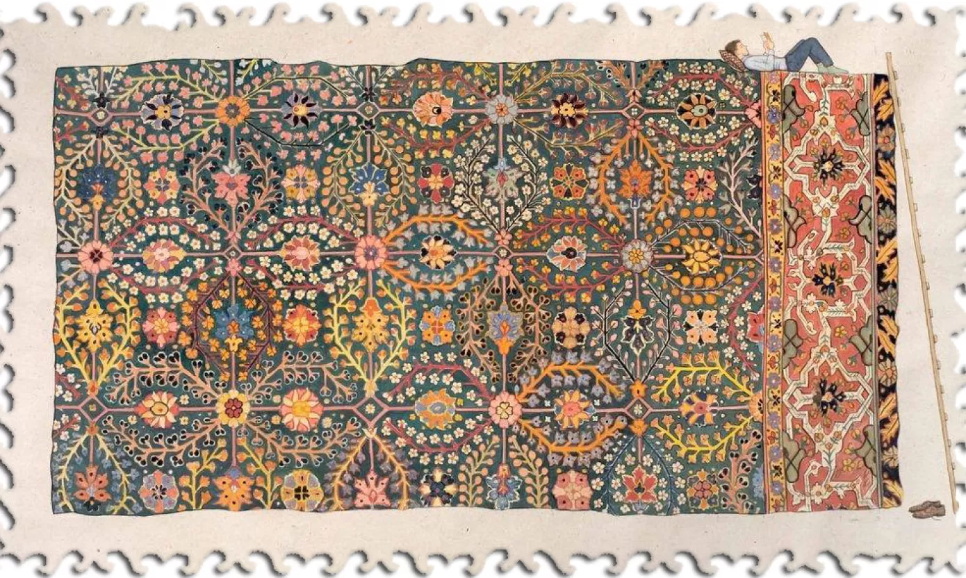 - Jethro Buck Reading On The Carpet Of Paradise Wooden Jigsaw Puzzle<Artifact Puzzles Clearance