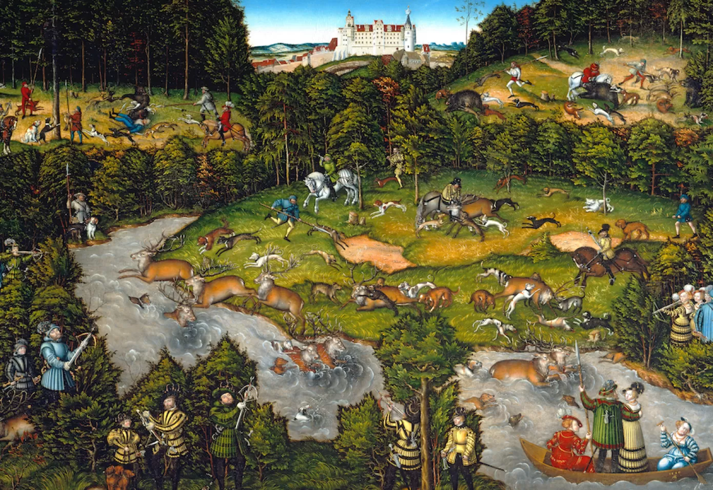 - Lucas Cranach The Elder Hunting Near Hartenfels Castle Wooden Jigsaw Puzzle<Artifact Puzzles Hot