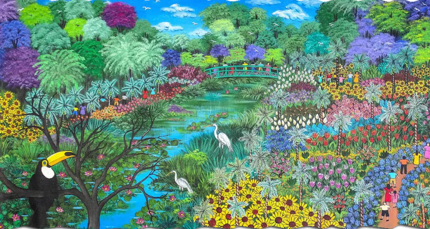 Ecru Puzzles - Angela Gomes Monet Garden Wooden Jigsaw Puzzle<Artifact Puzzles Store