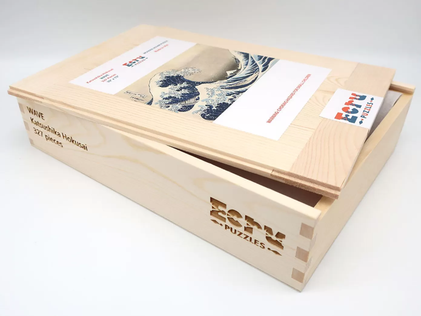 Ecru Puzzles - Hokusai Wave Wooden Jigsaw Puzzle<Artifact Puzzles Sale