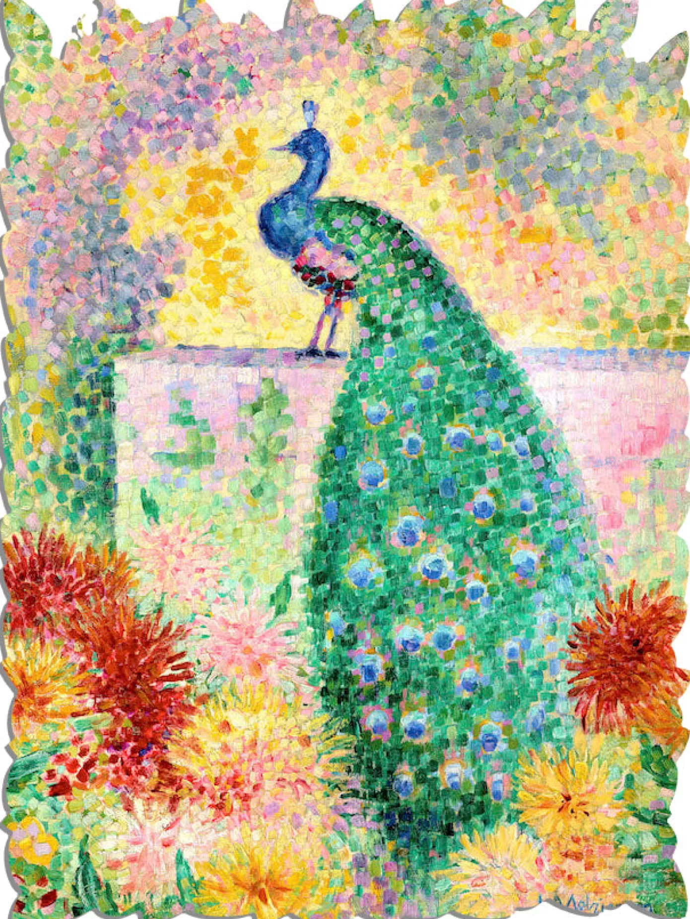 Ecru Puzzles - Jean Metzinger Peacock Wooden Jigsaw Puzzle<Artifact Puzzles Sale