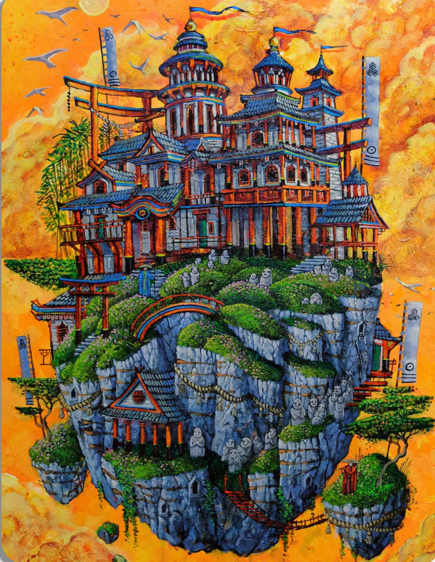 Ecru Puzzles - Roch Urbaniak Amaterasu Palace Wooden Jigsaw Puzzle<Artifact Puzzles Store