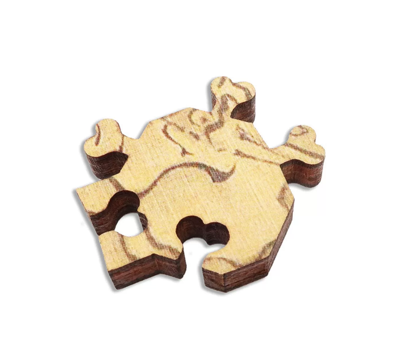 Ecru Puzzles - Ryoko Meditating Skeleton Wooden Jigsaw Puzzle<Artifact Puzzles Shop